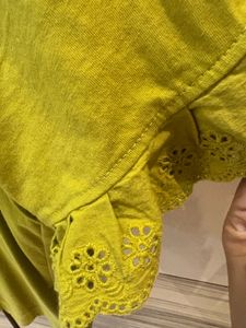 ✨ Zudio Lime Green Lace-Sleeve Top | Size XL ✨