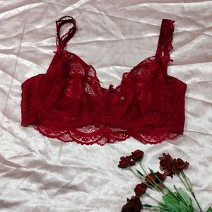 Lace Red Bra