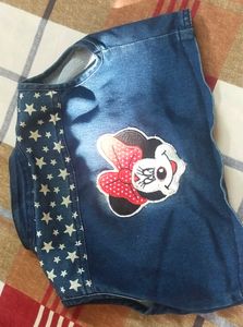 Short Blue Denim Jacket For Girls
