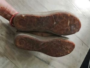 Casual Tan Shoes with Red Laces
