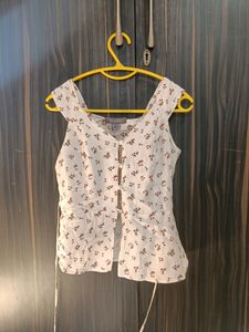 White Floral Top
