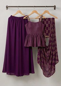 Stunning Purple Lehenga Choli Set
