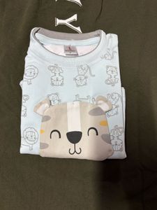 Cute Spongy Baby T-shirt with Animal Print