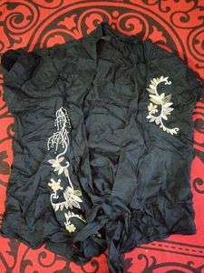 Embroidered Black Ethnic Gown