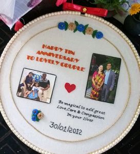 Hand Embroidered Photo Hoop
