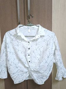 Shirt Type Crop Top