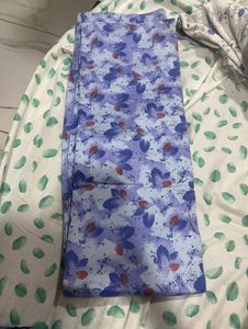Purple Floral Print  single bedsheet( totally new)
