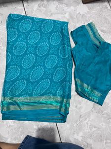 Bandhani Saree with Blouse Piece