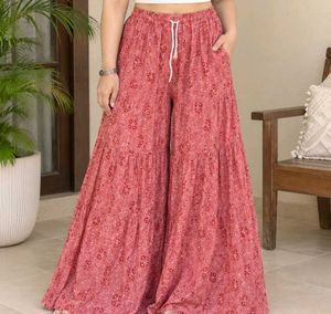Boho Floral Print Palazzo Pant