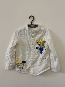 Graphic Print Boys Button-Down Shirt