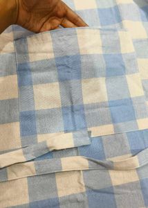 Blue Gingham Apron &amp; Gloves Set