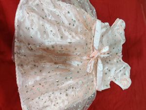 Net Star Print Baby Girl Frock