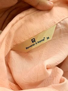 Pink Tie-Front Button-Up Shirt