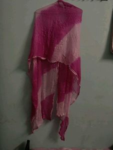 Beautiful Pink Embroidered Dupatta georgette