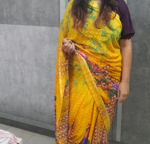 Beautiful Mustard Saree