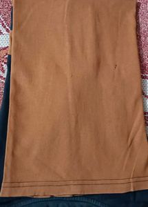 WROGN Navy &amp; Brown Striped V-Neck T-Shirt