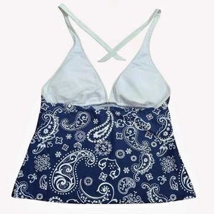 Stylish Blue Paisley Swim Top