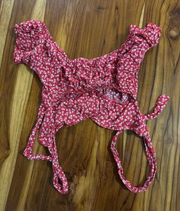 Co-ord set Red Floral Print