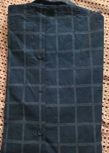 Peter England Men's Blue Check Shirt