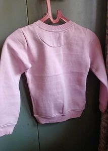 Pink Embroidered Floral Sweatshirt