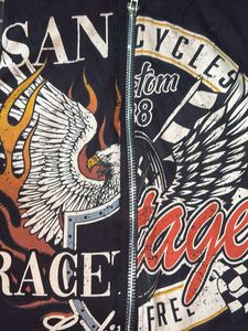 Vintage Graphic Zip-Up Tank Top