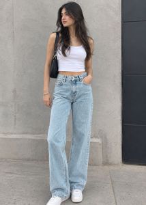 Bershka Light Wash Wide Leg Jeans