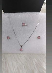 92.5 Hallmark Pink Jewelry Set