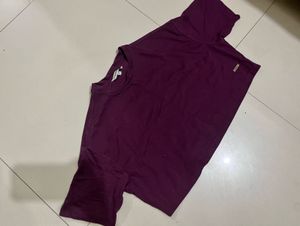 Trendy Cropped Burgundy crop top