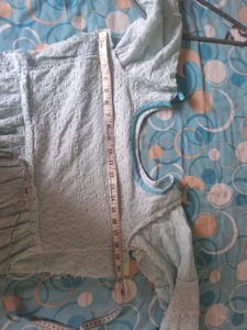 100% cotton Light Blue Chikankari Kurta pant Set