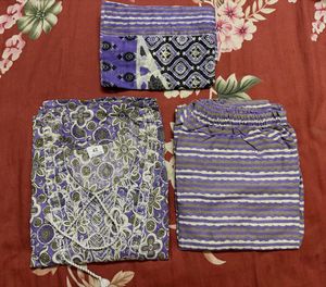 Beautiful Lavender Floral Print Kurta Set “M”