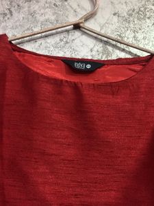 Elegant Red Silk Gown