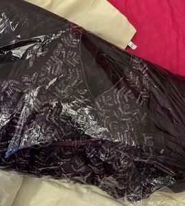 Purple Sequined Ruffle Saree