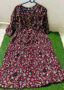 Elegant Floral Print Kurta