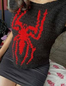 Spider Web Crochet Crop Top