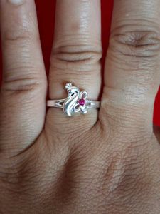 Peacock Design Silver Ring