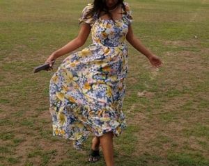 Floral Print Midi Dress
