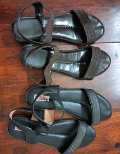2 pairs Elastic Strap Sandals