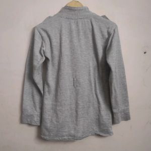 Grey Button Up Warm Top(Women's)