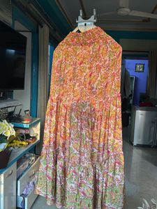 Boho Floral Print Tiered Maxi Skirt