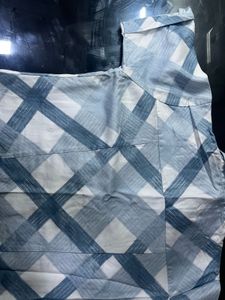 Stylish Blue &amp; White Plaid Shirt