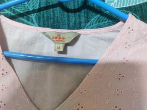 Light Pink Embroidered Kurta