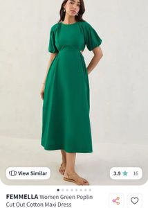 Green Cutout Midi Dress