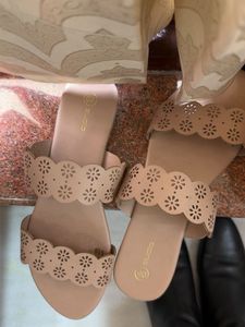Stylish Laser-Cut Slip-On Sandals