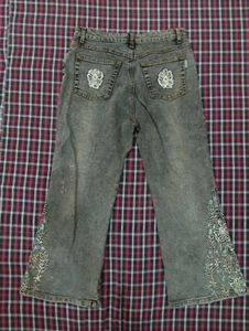 Whimsical Embellished Flared Jeans