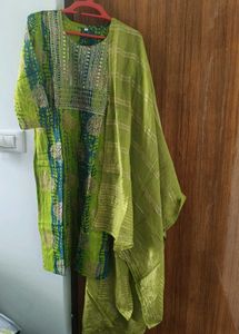 Green Embroidered Salwar Kameez