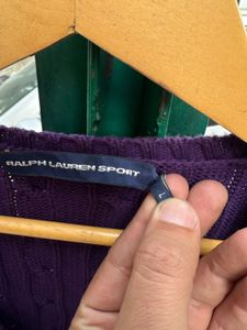 Ralph Lauren Purple Cable Knit Sweater