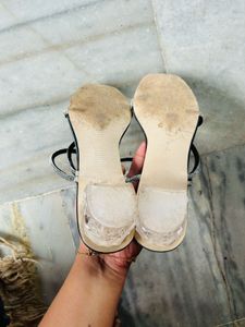 Sparkling Block Heels Mules