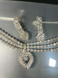 Elegant Rhinestone Necklace &amp; Earring Set