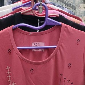 Pink Printed T-Shirt Top