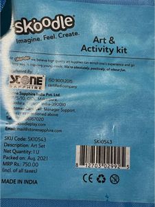 Empty Bag Of Skoodle Art And Activity Kit